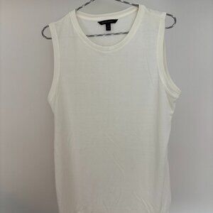 Banana Republic White Sleeveless Top